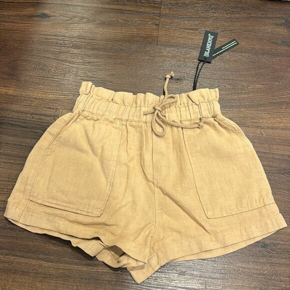 Blank NYC NWT Incense Shorts Tan 100% Ramie - Picture 11 of 13